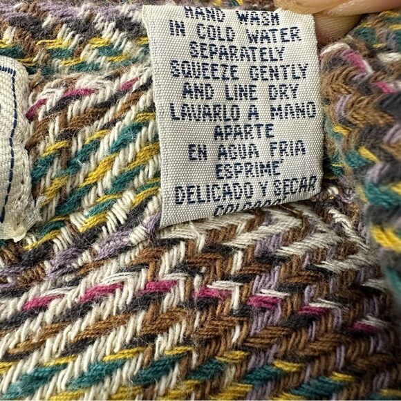 RESERVOIR Worldwide Multicolored Herringbone Button Down Shacket Shirt Sz M - Picture 4 of 9